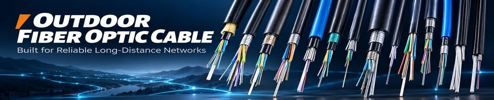Cable de fribra óptica al aire libre