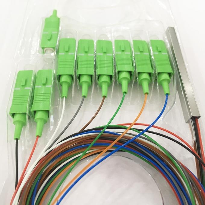 Divisor de fibra óptica 1 8 del PLC de FTTH Mini Type Bare con el conector del SC APC