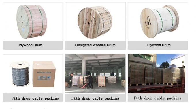 Precio de fábrica del cable de bajada de fibra óptica FTTH para interiores Cable de fibra hasta el hogar para red de telecomunicaciones 3