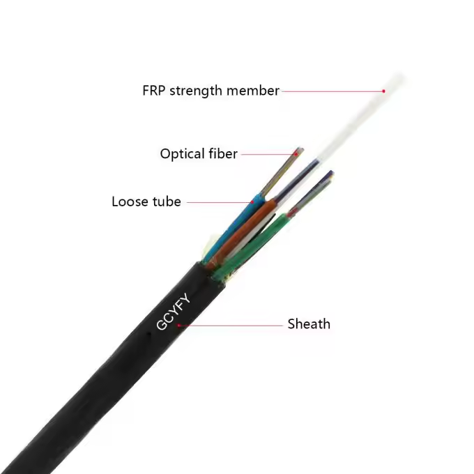Precio de fábrica GCYFY Micro cables de fibra óptica de modo único de conducto de explosión de aire 4 6 12 24 48 96 144 288 Tamaños para FTTH 0
