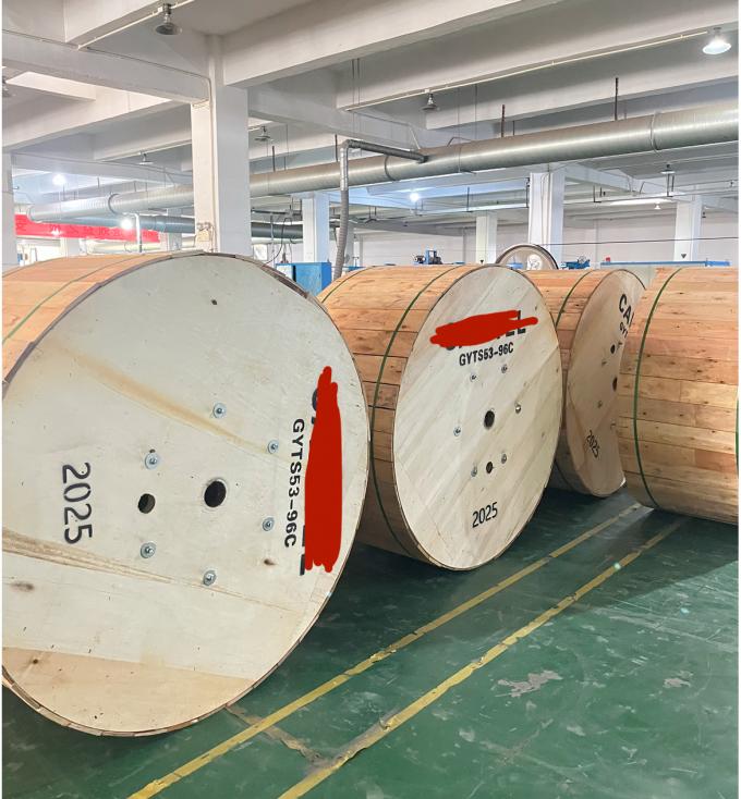 Cable de fibra &oacute;ptica GYTS53-96 n&uacute;cleos de doble blindaje para exteriores, doble cubierta, G652D, enviado el mismo d&iacute;a 10