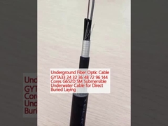 Cables de fibra óptica subterráneos GYTA33 24 32 36 48 72 96 144 núcleos G652D SM Cables submarinos sumergibles para la colocación directa enterrada