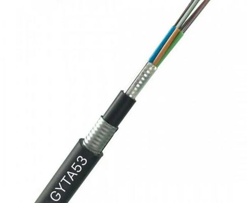 GYTA53 Aluminium Armored 48 96 Core Fiber Optic Cable Direct Burial