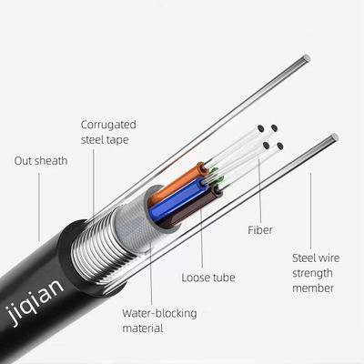 Calidad  Outdoor Aerial GYXTW Fiber Optic Cable Factory Direct 2 to 24 Core G652D Steel Armored fábrica