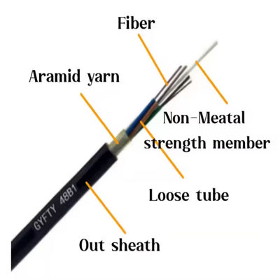 GYFTY 96F Optic Fiber Cable Manufacturer 96 Core Multi Mode Fiber Optic Cable Outdoor FTTH Fiber Communication Cable