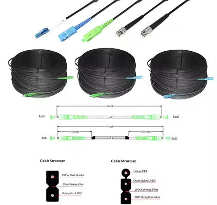 Single/Multi Mode Fiber Optic Patch Cord SC/LC/ST-UPC/APC 9/125 LSZH