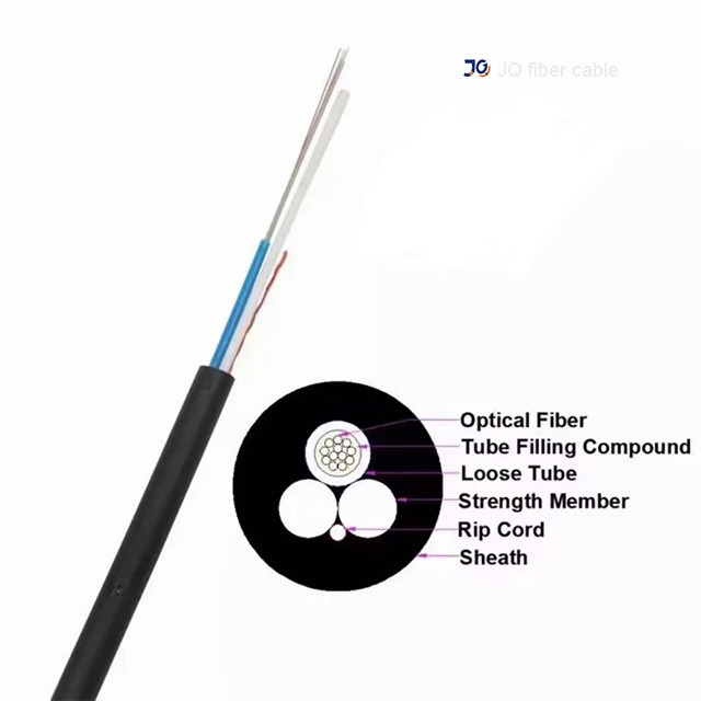 Cable de fibra óptica ASU Mini ADSS - Unitubo aéreo de 6-12 núcleos