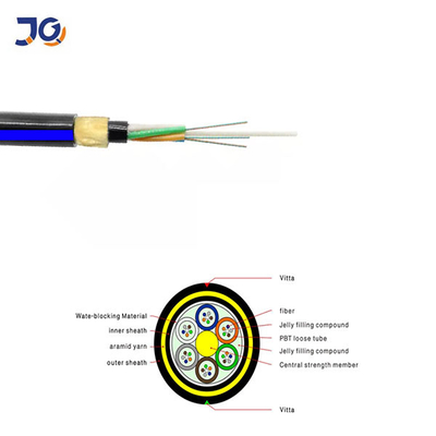 Todos los ADSS aéreos dieléctricos telegrafían las 24 fibras óptica Adss de 48 72 96 144 corazones