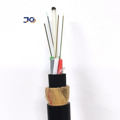 Cable de fibra óptica ADSS monomodo de núcleos múltiples de chaqueta simple para exteriores de arriba