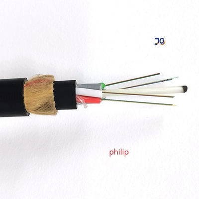 Ningún HDPE al aire libre del cable de fribra óptica de ADSS del metal enfundado con hilado de Aramid