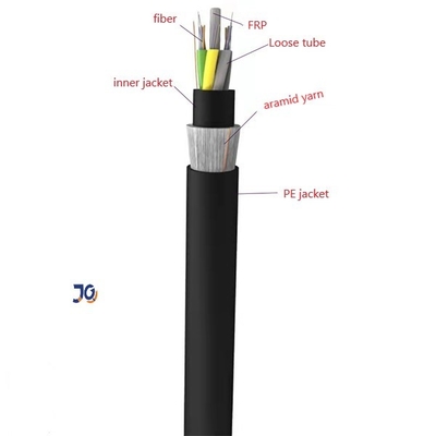 Chaqueta del HDPE al aire libre todo el cable de fribra óptica unimodal autosuficiente de Dieletric ADSS