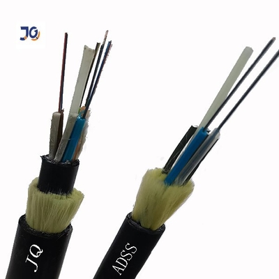 HDPE 12/24/48/96 cable de fribra óptica de la base ADSS con el hilado de Aramid