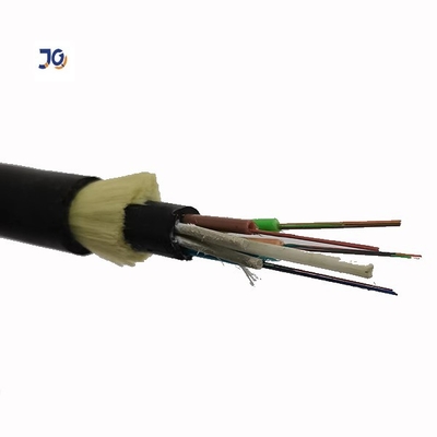Aramid cuenta un cuento el cable al aire libre de la fibra de la base ADSS OFC del cable de fribra óptica 24 del solo modo de Aireal