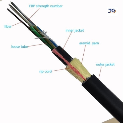 Aramid no cuenta un cuento ningún cable de fribra óptica del solo modo G652D ADSS del metal