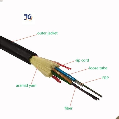 Cable de la fibra óptica del solo modo ADSS de la fuerza del hilado de Aramid