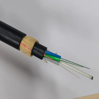 Cable de la fibra óptica de la chaqueta ADSS del solo modo de la fuerza del hilado de Aramid solo
