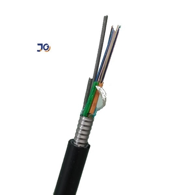 Cable óptico al aire libre acorazado de arriba de la base GYTS GYTA de /48 del solo modo 12/24
