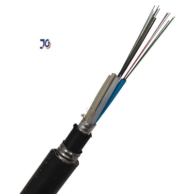 Cable de fribra óptica acorazado al aire libre GYTA53 de 48 bases con la chaqueta doble