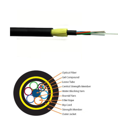 Cable de fibra óptica de la base de arriba del cable de fribra óptica ADSS 48