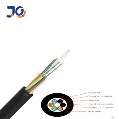 Fibra óptica G652D 24 48 96 cable de fribra óptica subterráneo óptico del tubo del cable GYFTY de la base