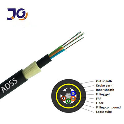 96 cable aéreo óptico de la fibra del cable de la base ADSS por 1 kilómetro
