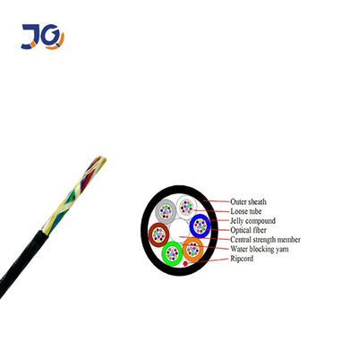 Cable de fribra óptica soplado GCYFTY 24 del aire micro del conducto del HDPE base 48 72 144