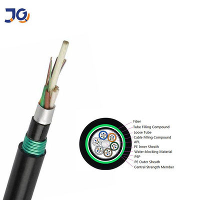 12 16 24 48 cable de fibra óptica de núcleo GYTA53 Enterramiento directo doble funda y cable de fibra óptica exterior blindado