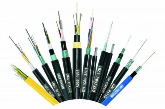 G652d de fibra óptica de modo único adss span50 tkf 12 24 48 72 96 144 288 cable de fibra óptica de núcleo