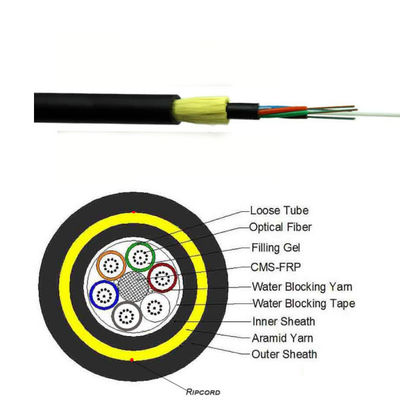 Cables de fibra óptica ADSS FOC 96F G652D de modo único de fibra óptica no metálica
