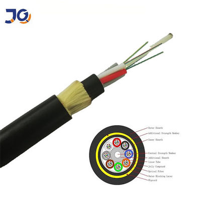 Cable de fribra óptica al aire libre de la ayuda ADSS del uno mismo de la antena de los corazones G652D del palmo el 100/200/400m ADSS 12/24/48/96