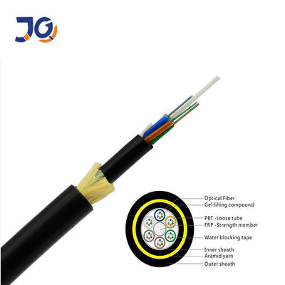 Todos los dieléctricos ADSS de soporte automático de 100m de cable de fibra óptica 24 núcleos