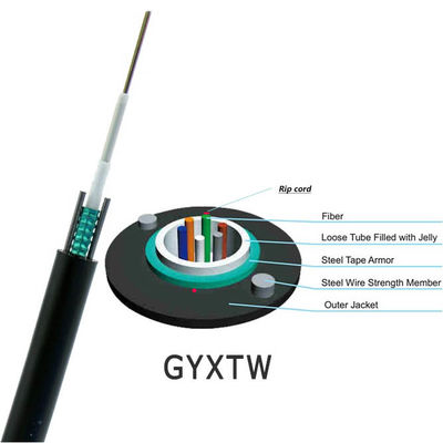 China Fabricante de cables de fibra óptica FTTH Cables de fibra óptica SM G652D 12 Cables de fibra óptica