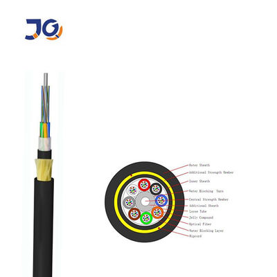 Cable de fibra óptica ADSS de modo único de 150m 144 de cable de fibra óptica