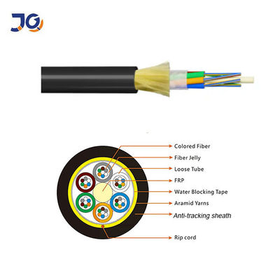 Cable de fibra óptica de 2 km de modo único 12 24 48 144 núcleos