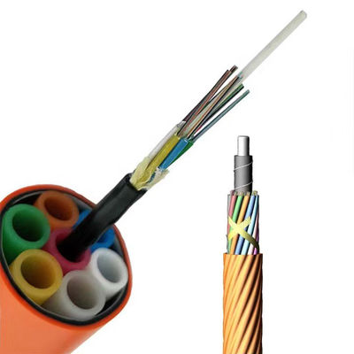 96 núcleo GCYFY aire soplado microducto cable de fibra fijado tubo suelto de alta velocidad de transmisión de datos