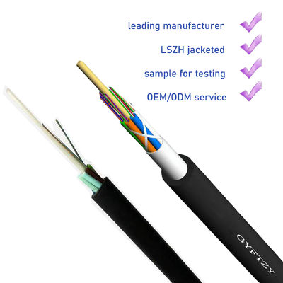 GYFTZY Cable óptico de fibra óptica sin metal sin blindaje G652D retardante de llama LSZH con 4 núcleos de modo único