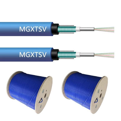 MGXSTV Retardante de llama Cable de fibra blindada LSZH Color azul G652D 6 12 24 48 núcleo Cable de fibra óptica de la mina