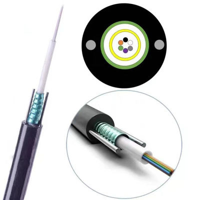 GYXTW Cables de fibra óptica de modo único Cables ópticos de conducto aéreo de cubierta de HDPE blindados