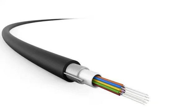 Cable de fibra óptica blindado GYXTW monomodo G652D con dos alambres de acero de refuerzo