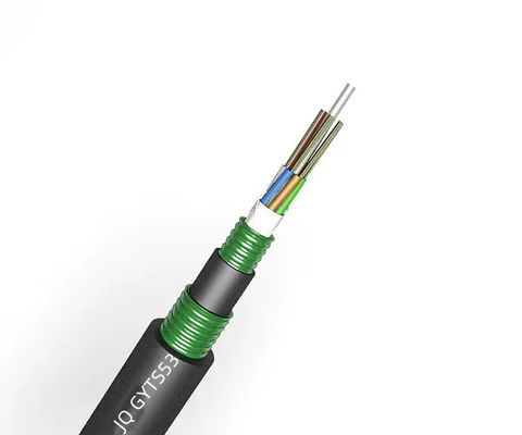 12 24 48 96 Núcleo de modo único G652d de conductos exteriores con cable aéreo de fibra óptica GYTA53 GYTS53