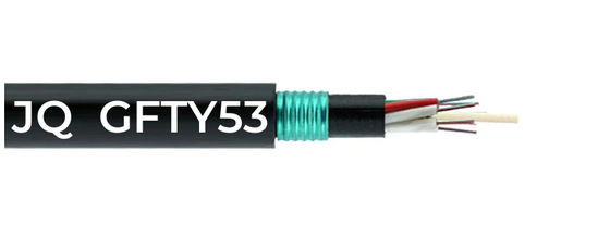 GYFTY53 Cables blindados para exteriores de doble envoltura de fibra óptica de resistencia no metálica