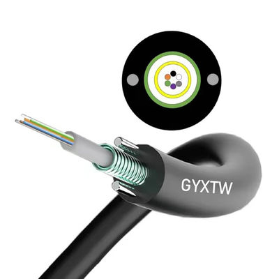 4 6 8 12 24 núcleo GYXTW cinta de acero cable blindado de fibra óptica exterior