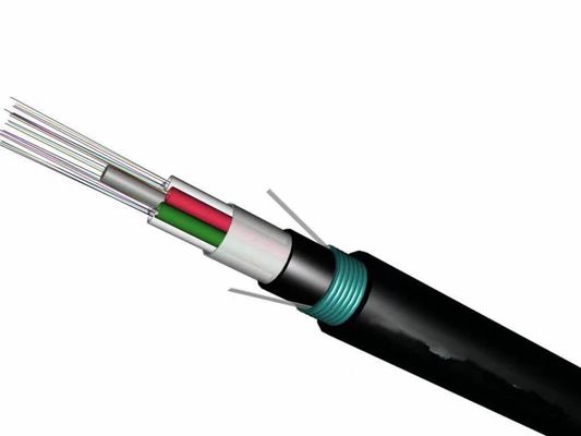 G652D 12 24 36 48 72 96 144 288 Cable de fibra óptica con doble vaina blindada bajo tierra