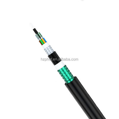 Subterráneo directamente enterrado FRP miembro de resistencia doble blindado cable de fibra óptica GYFTA53