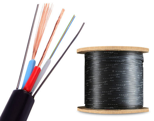 OEM Cable de fibra compuesta personalizado Fibra óptica exterior + cable de alimentación 4 8 12 24 Cable de alimentación híbrido de fibra óptica