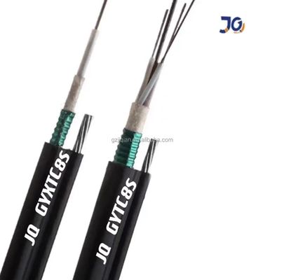 Jiqian cables de fibra óptica de 48 núcleos para exteriores 8 cables de fibra óptica de auto-apoyo 8 cables de fibra óptica de GYTC8S