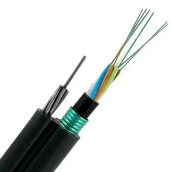 Cable de fibra óptica de modo único para exteriores Figura 8 GYFTC8S53 Doble cinta de acero blindada Doble envoltura de PE Cable de fibra óptica