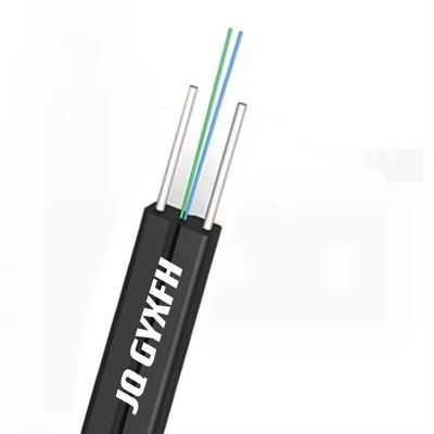 FTTH Cables de fibra óptica de caída interior 1 2 4 núcleo G652D LSZH GJXFH cable de fibra óptica de flexión insensible