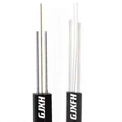 2 núcleos 4 núcleos FTTH cable de fibra óptica cable plano GJXH/GJXFH con alambre de acero o FRP
