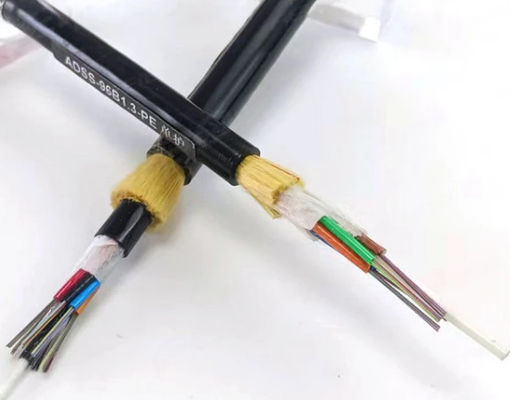 12 24 32 48 72 96 144 Cable de fibra óptica para exteriores de núcleo ADSS Cable de envergadura 150 100 200M